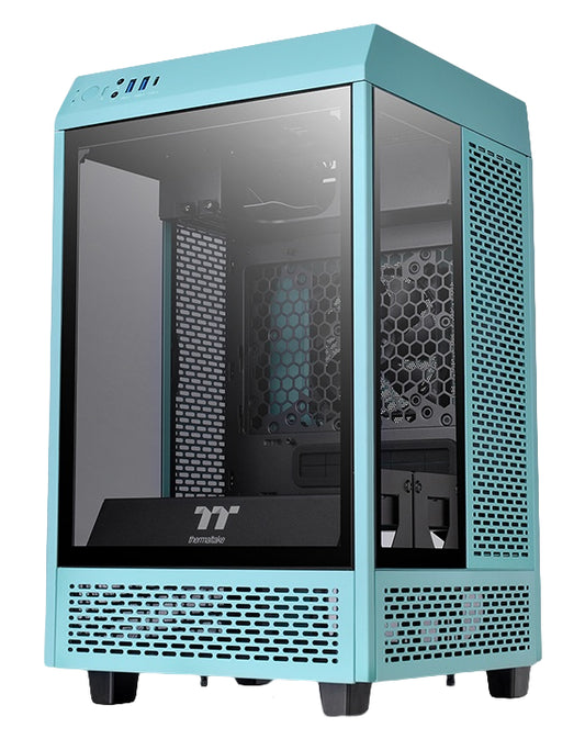Gabinete  THERMALTAKE The Tower 100 Turquoise Mini Chassi, Mini Torre, Gabinete, Mini-ITX, Turquesa