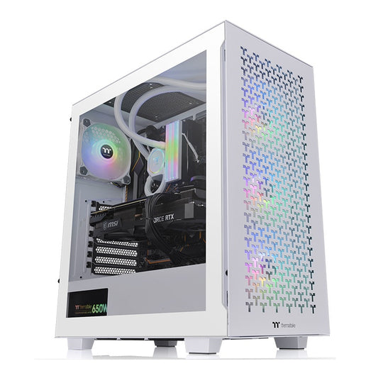 Gabinete  THERMALTAKE V350 TG ARGB AIR, Mid-Torre, Gabinete, ATX, Micro ATX y Mini-ITX, Color blanco