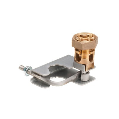 Abrazadera para Tierra Física en Base de Piso Falso, para Cables de 6 a 1/0 AWG. Para Pedestales Cuadrados de 7/8" y Cir
