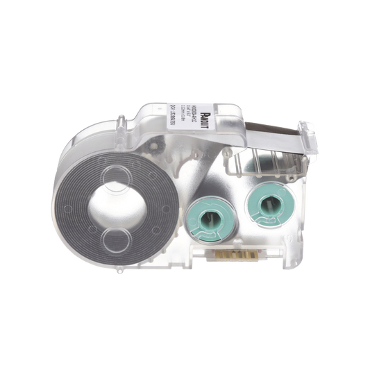 Casete de Etiquetas de Poliolefina de Cinta Continua, Tubo TermocontrÃ¡ctil, 11.2 mm de Ancho, 2.4 m de largo, Para Cables de 2 a 6.4 mm (16-10 AWG) de DiÃ¡metro, Color Blanco