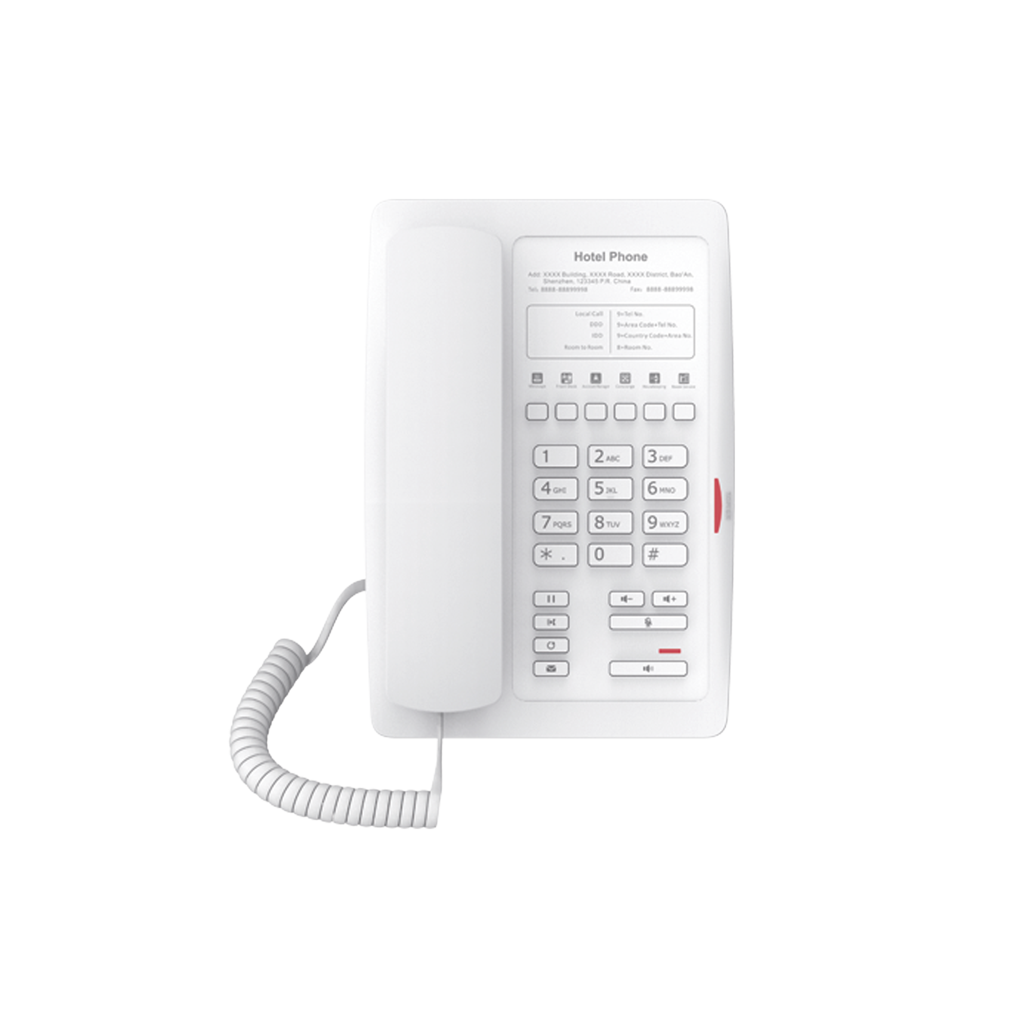 TelÃ©fono IP para HotelerÃ­a, profesional con 6 teclas programables pa ...