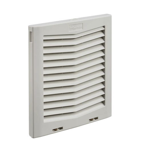 Rejilla de Escape Para Ventilador con Filtro HG, ProtecciÃ³n IP54, Compatible con Ventiladores HF10 de 10 in, De PlÃ¡stico, Color Gris Claro