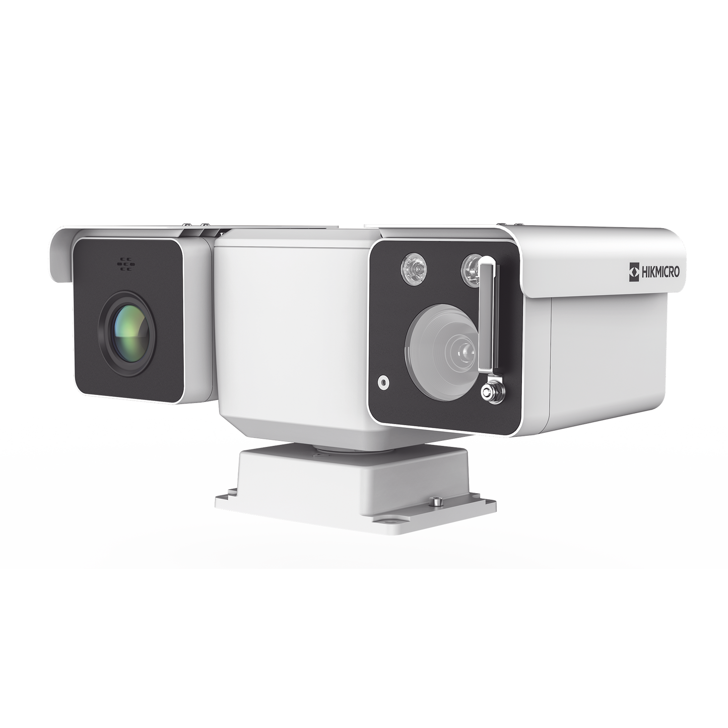 Mini Punta de Poste IP Dual / TÃ©rmica 25 mm (384 X 288) + Ã“ptico 32X (4 Megapixel) / 800 mts IR / IP66 / DetecciÃ³n de Temperatura / microSD