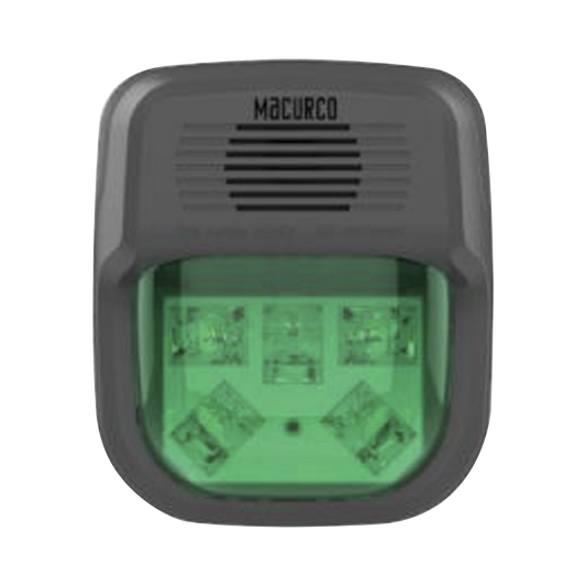 Sirena Estrobo Color Verde Para Paneles y Detectores Macurco