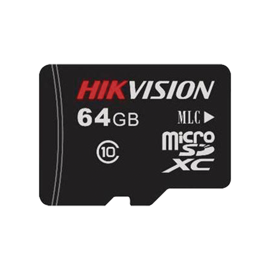Memoria Micro SD / Clase 10 de 64 GB / Especializada Para Videovigilancia / Compatible con cámaras HIKVISION