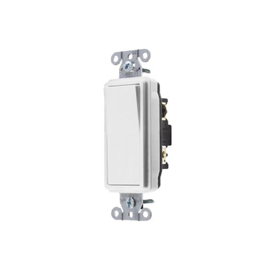 Interruptor Decorador de 15 A 120-277 V CA/ 3 VÃ­as / Cableado Lateral y Posterior / Color Blanco.