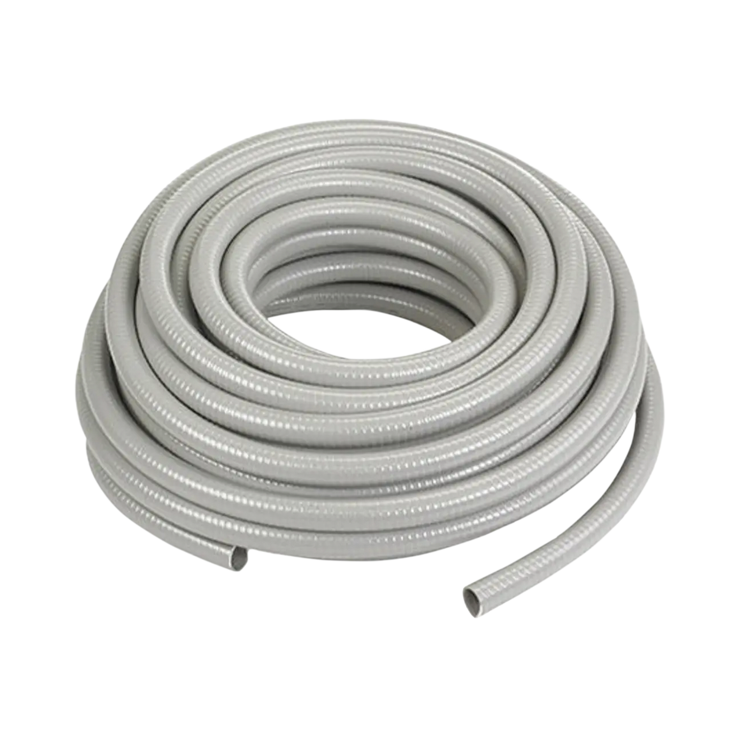 Manguera hermÃ©tica flexible tipo PolyTuff no metÃ¡lica, gris de 2" y 50 pies. Uso comercial/industrial.