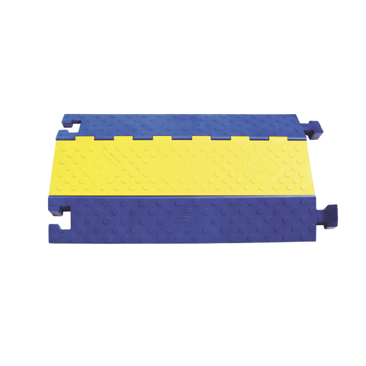 GestiÃ³n de cableado Kellems / Truk Trak de 2 canales / Color Azul y Amarillo.