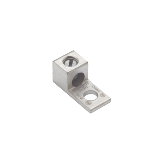Terminal Universal de Aluminio EstaÃ±ado/ 1 Orificio para Calibre  14- 2 AWG / Perno de 1/4" / Para Conductores de AL y CU.