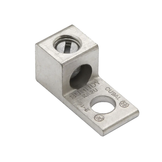 Terminal Universal de Aluminio/ 1 Orificio para Calibre  14- 6 AWG / Perno de 1/4" / AL-CU EstaÃ±ado.