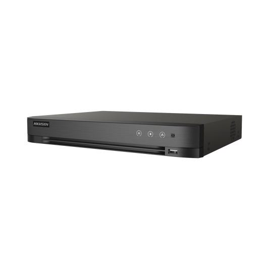 DVR 8 Canales TurboHD + 8 Canales IP / 8 Megapixel (4K) / Acusense (Evita Falsas Alarmas) / Audio por Coaxitron / 1 Bahí