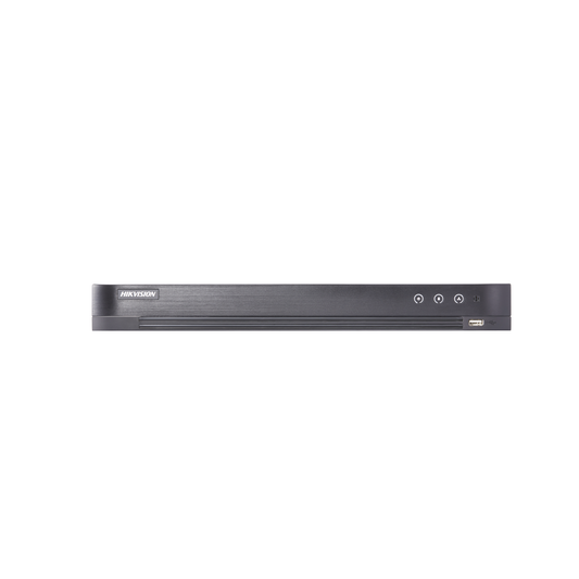 DVR 16 Canales TurboHD + 16 Canales IP / 4K / Acusense / Audio por Coaxitron / Detección de Rostros / 2 Bahías de Disco 