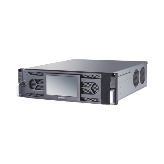 NVR 12 Megapixel (4K) / 64 Canales IP / 16 Bahías de Disco Duro / 4 Tarjetas de Red / RAID con Hot Swap / Reconocimiento