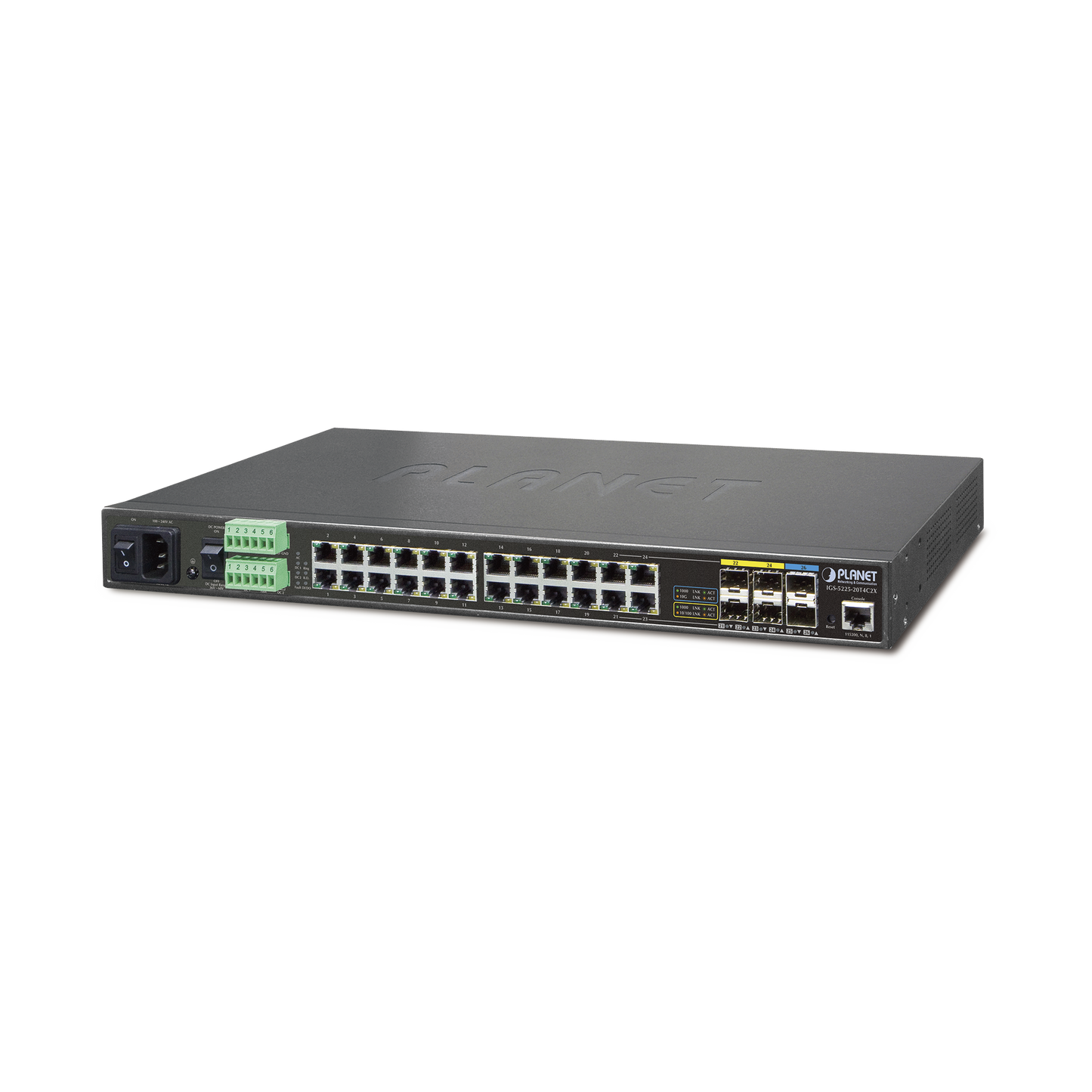 Switch Industrial Administrable Capa 2,  24 Puertos Gigabit, 4 Puertos Combo Gigabit SFP, 2 SFP+ 10G, Soporta Temperaturas de -40 a 75ÂºC