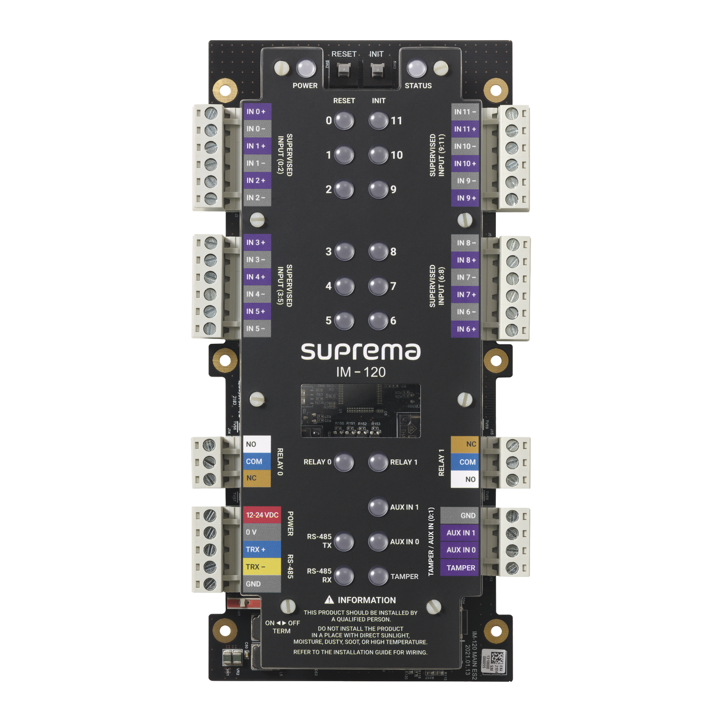 MÃ³dulo de SupervisiÃ³n de  12 Entradas y 2 salidas de Relevador