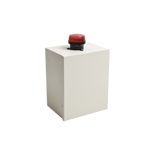 Gabinete de Resguardo de Sirena de 30 Watts con Alerta Visual EstroboscÃ³pica.