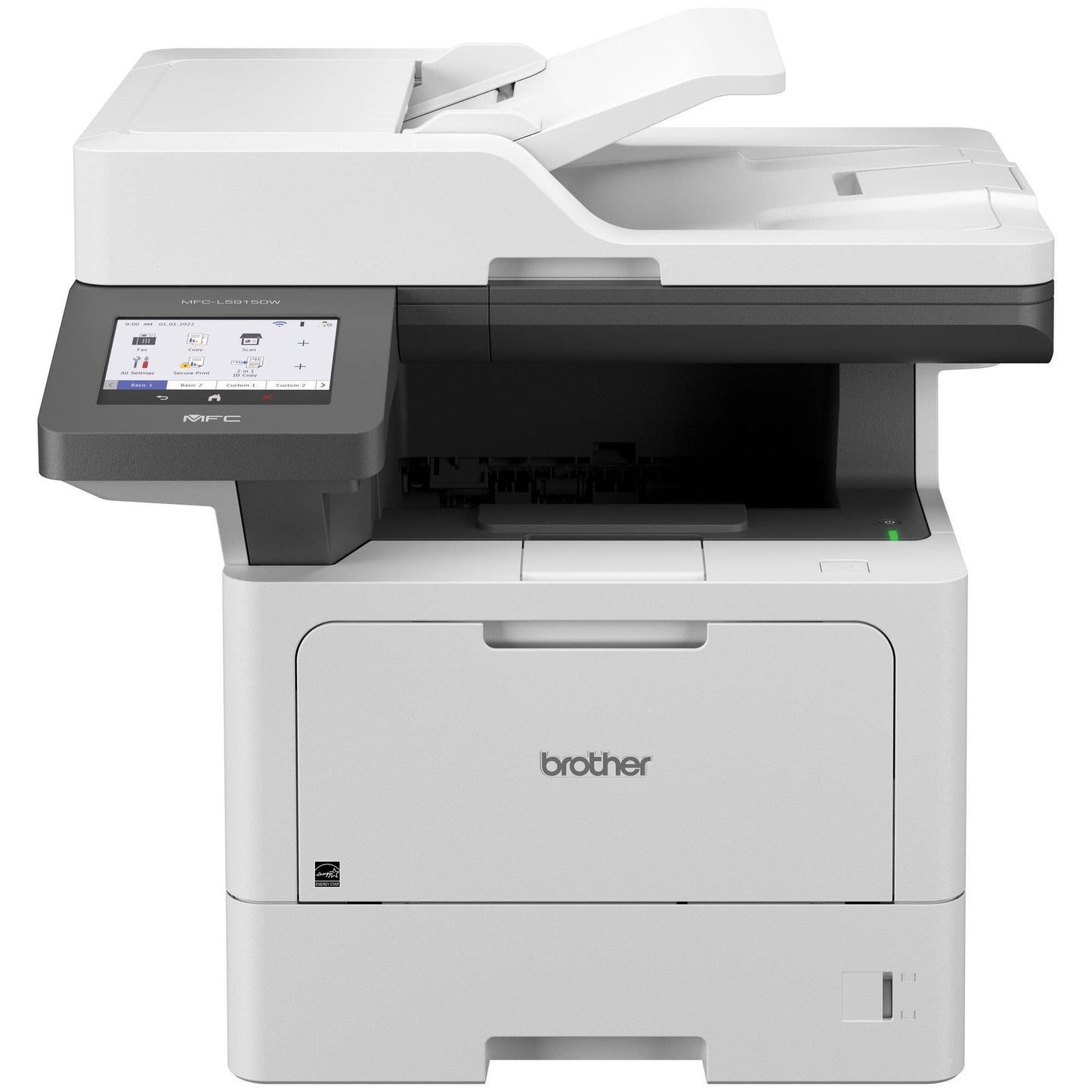 Multifuncional Láser Monocromático Brother Valor MFCL5915DW, 52 ppm, Full Dúplex, Gigabit Ethernet, Wifi, Cama Plana Oficio, Tóner de hasta 18,000 págs