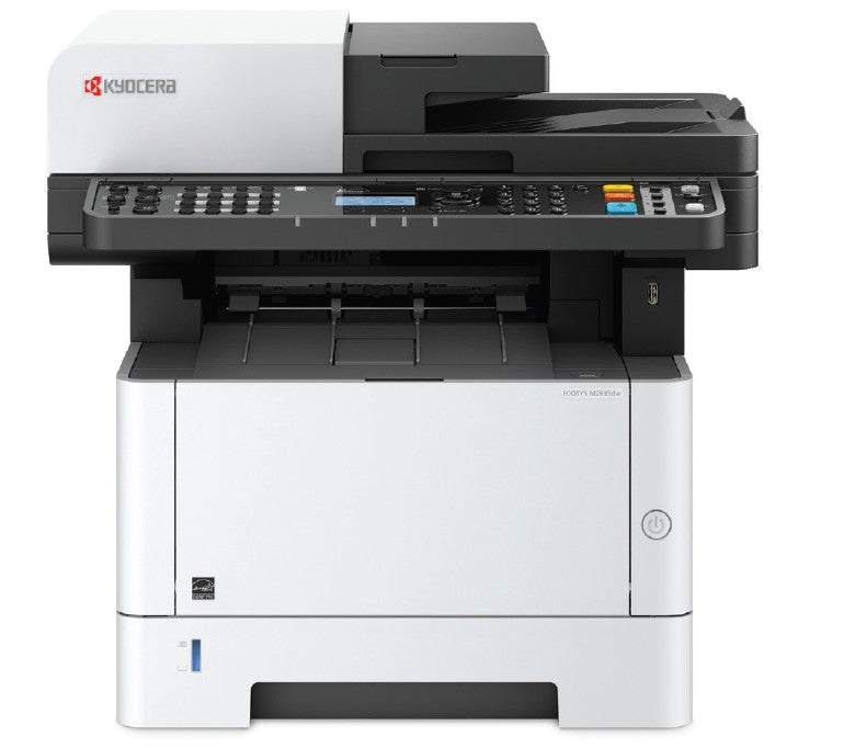 Multifuncional láser KYOCERA M2635dw 4 en 1 monocromático A4, carta/oficio, 37 PPM. 1,200 x 1,200 DPI. Cama plana Oficio. ADF 50 hojas Duplex estándar, Wi