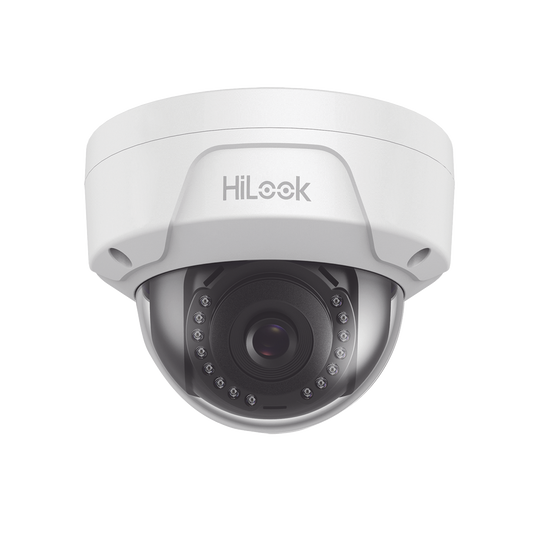 HiLook Series / Domo IP 2 Megapixel (1080p) / Lente 2.8 mm (Gran Angular) / 20 mts IR / Interior / PoE / dWDR / H.265+ / ONVIF