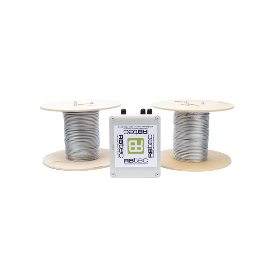 Kit de Cable Sensor Para Cerca Ciclonica IRONCLAD / 150 METROS / 2 ZONAS; 75 METROS POR ZONA / Sin Falsas Alarmas por Viento / TODO Incluido/TARJETA LPU400/ CalibraciÃ³n por Software