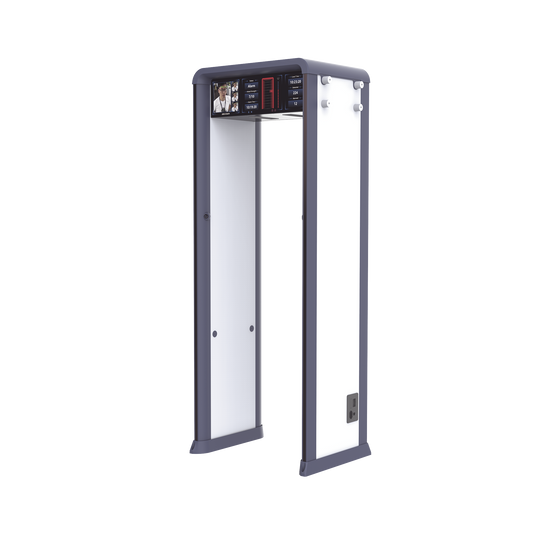 Arco Detector de Metales de 33 Zonas con Pantalla frontal LCD de 7" y Pantalla Trasera LCD de 29" / Conteo de personas y Alarmas / Ajuste de Sensibilidad e Interferencias