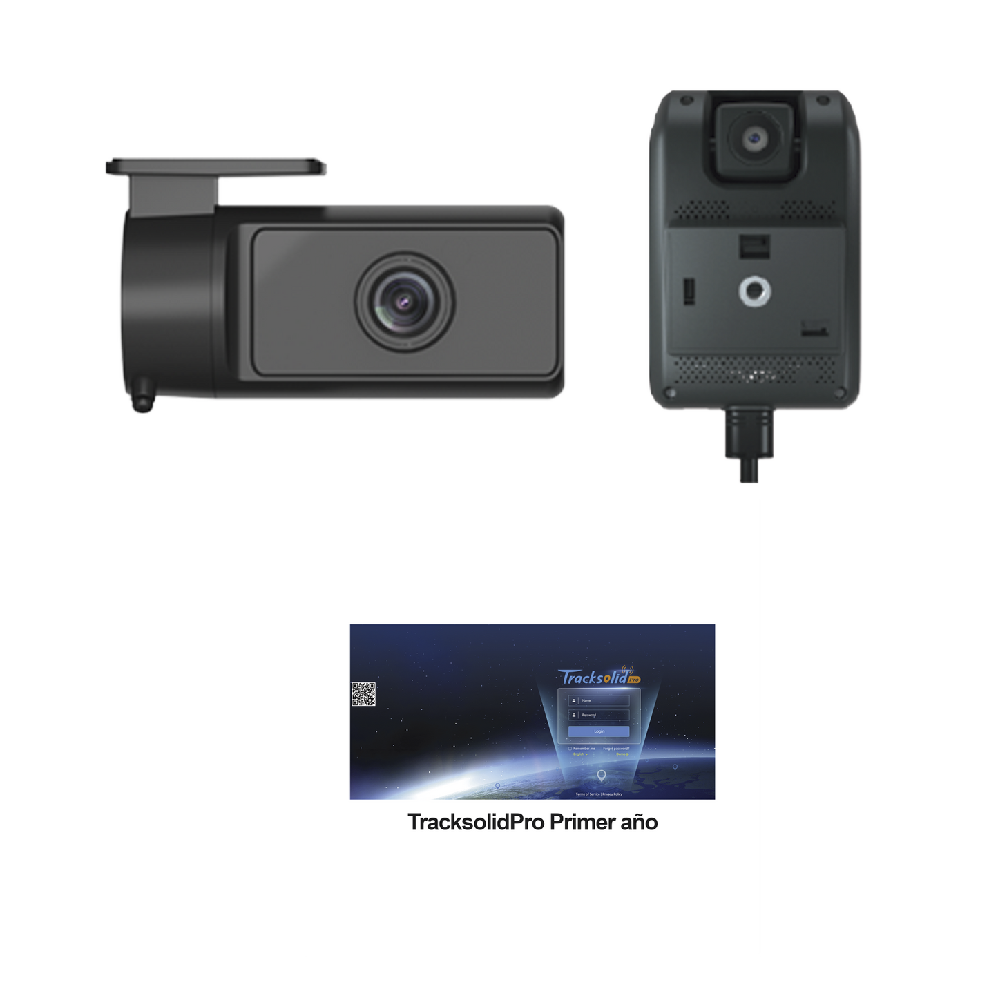 KIT Dashcam con sistema de control ADAS (asistencia de manejo) y Camara de cabina (CI03) / Multiples alarmas /ComunicaciÃ³n dos vÃ­as / ideal para flotas vehiculares / Facil instalacio / Incluye primer aÃ±o de plataforma TrackSolidPro