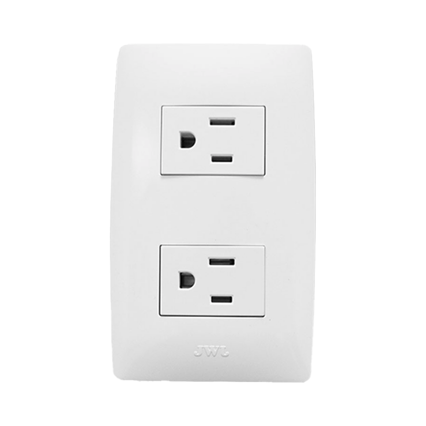 Placa con 2 Tomas de Corriente 2P Y T / 127 V~60 HZ 15 A / 1 Modulo.