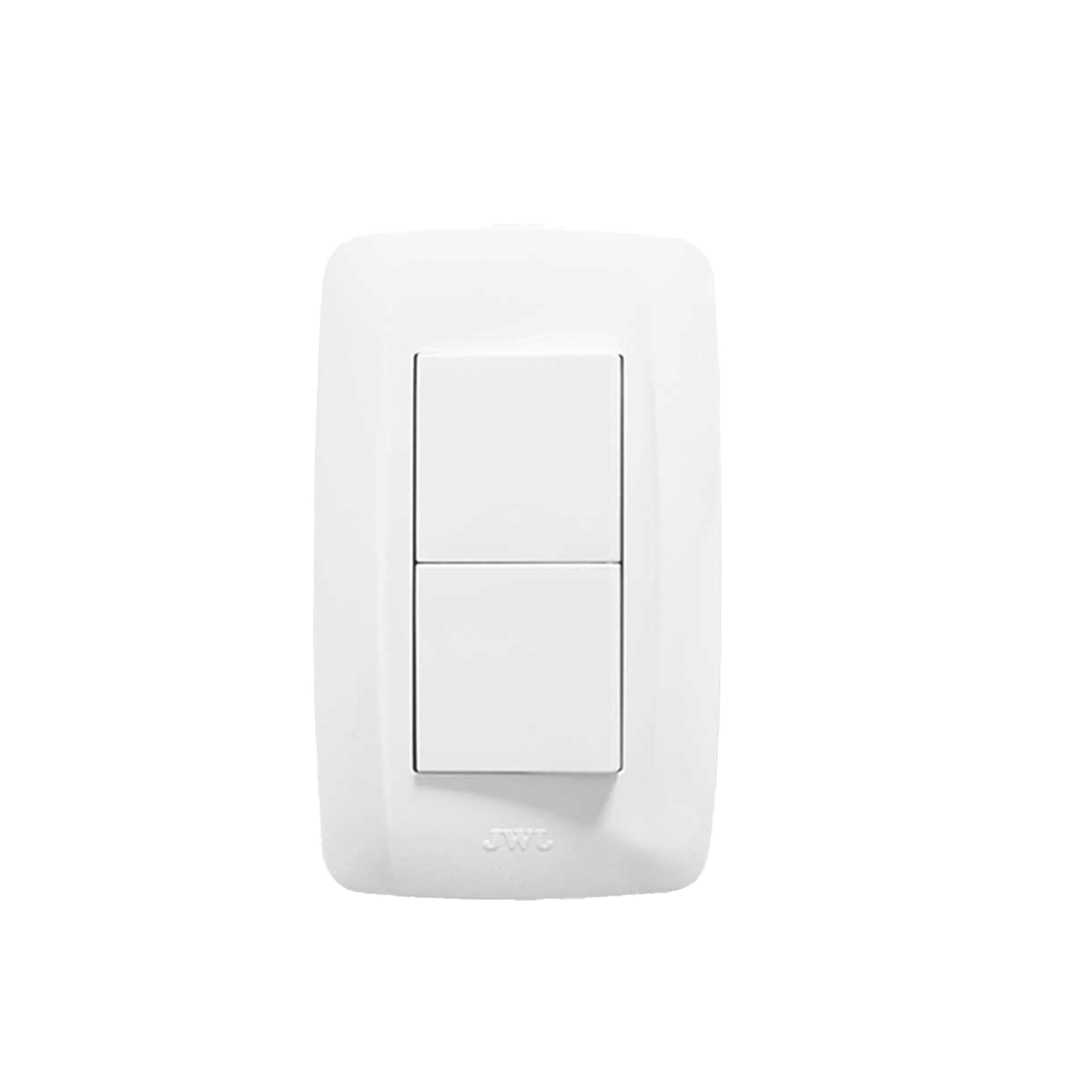 Placa con 2 Interruptores Escalera 10 A/ 127 V CA ~ 60 Hz /  1 1/2 MÃ³dulos / Color Blanco.