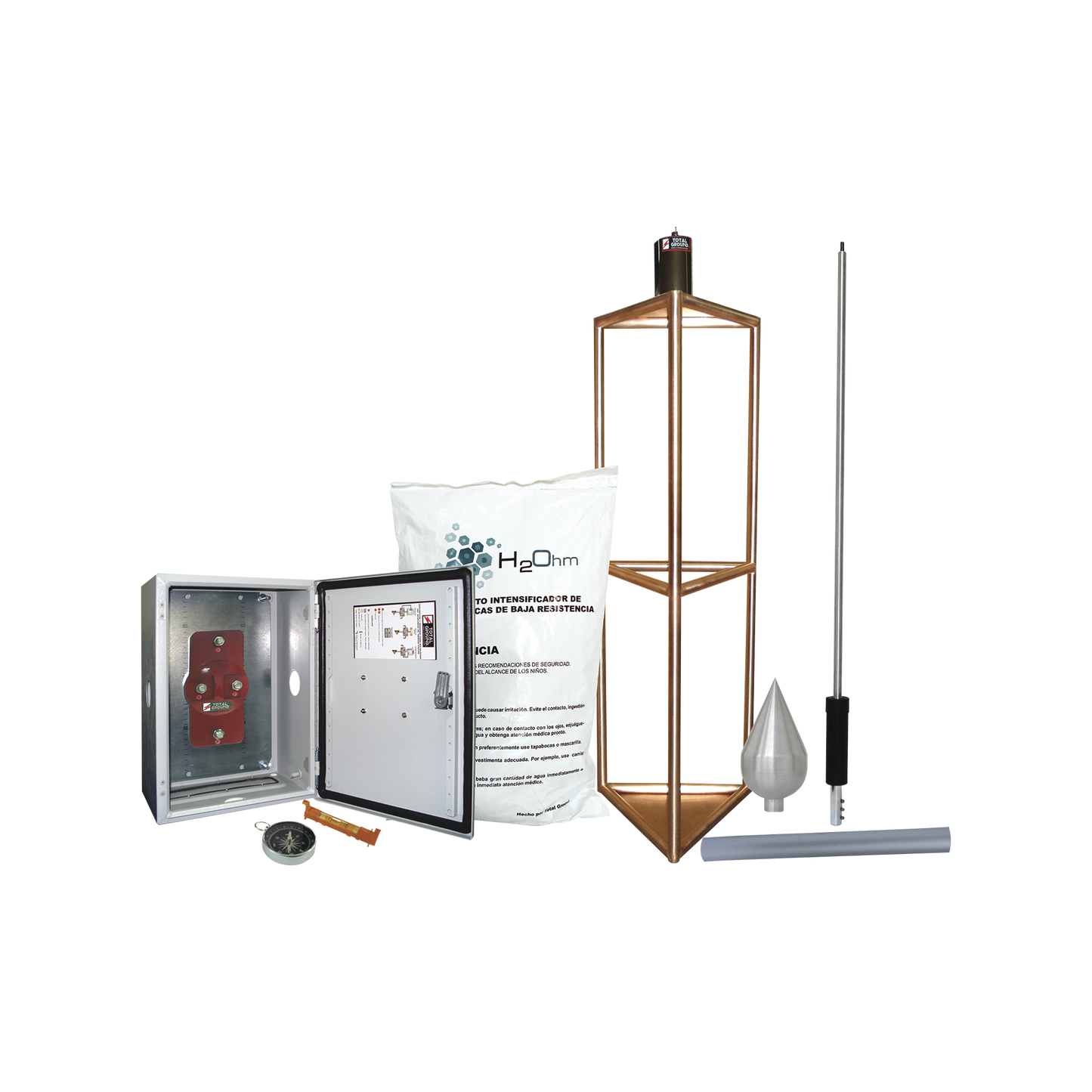 Kit de Pararrayo con Punta con DiÃ¡metro de ProtecciÃ³n de 300 metros.