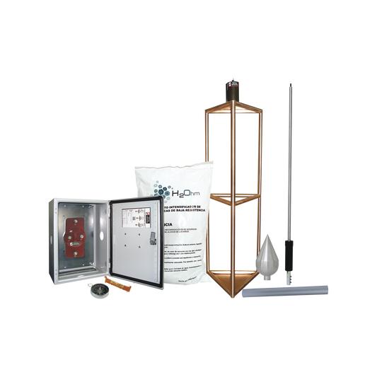 Kit de Pararrayo con Punta con DiÃ¡metro de ProtecciÃ³n de 300 metros.