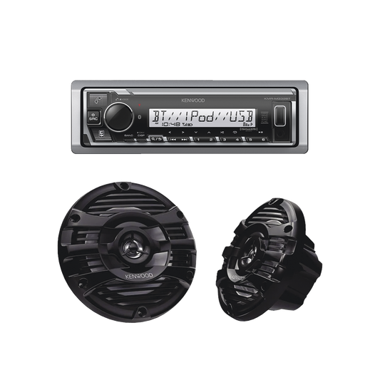 Kit de estÃ©reo con Bluetooth KMR-M332BT | mÃ¡s Par de bocinas KFC-1653MRB