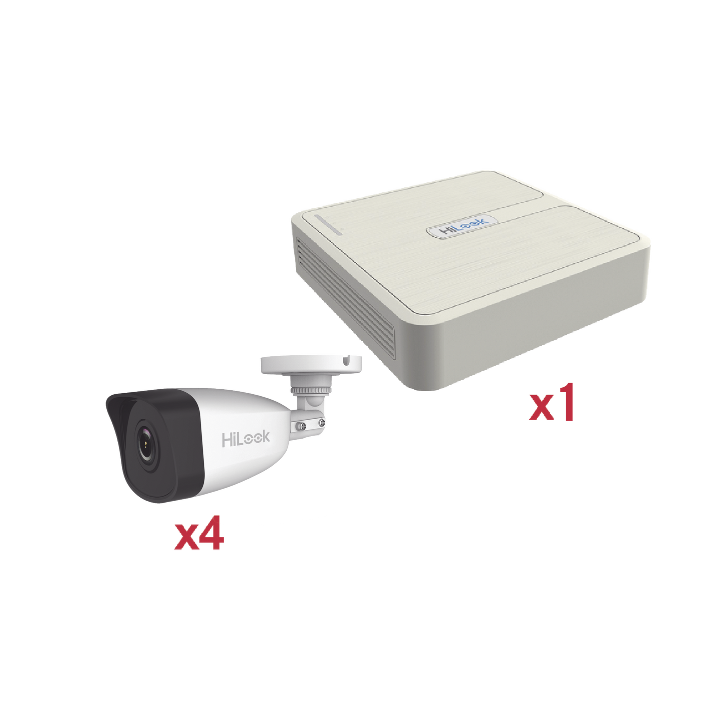 Kit IP 1080p (2 Megapixel) / NVR de 4 Canales con 4 Puertos PoE / 4 CÃ¡maras IP Bala para Exteior