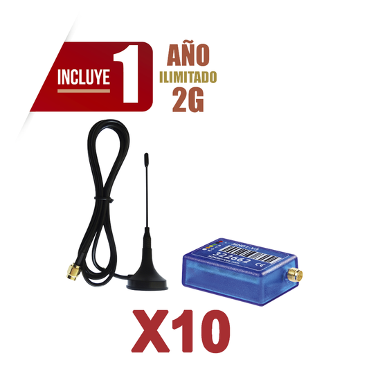KIt de 10 Comunicadores de Alarma MINI012G con Antena 2G / Incluyen 1 AÃ±o de Cobertura / AplicaciÃ³n Gratuita / Cero ConfiguraciÃ³n / Compatible Honeywell/DSC/CROW/PIMA