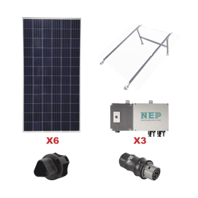 Kit Solar para Interconexión de 1.65 KW de Potencia, 110 Vca con Micro Inversores y Paneles Policristalinos. | 2024 SYSC