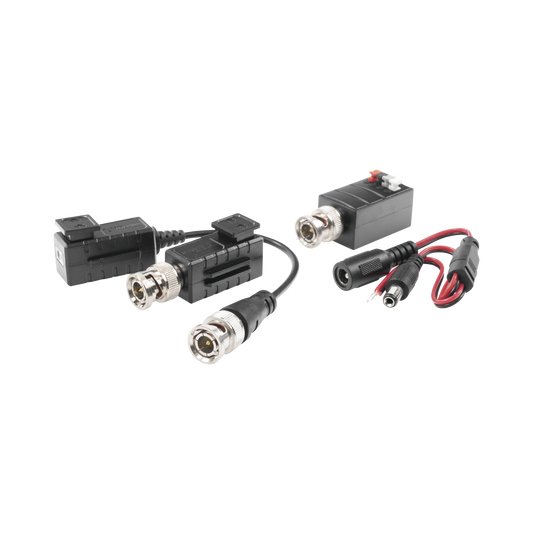 Kit de TRANSCEPTORES DE VIDEO DE LARGO ALCANCE / 320 Metros / ResoluciÃ³n 720P y 1080P / Cat 5e/6 / Compatible con cÃ¡maras HD-TVI/CVI/AHD/CVBS / Alimente solo el Receptor / ProtecciÃ³n Interconstruida contra sobretensiÃ³n.