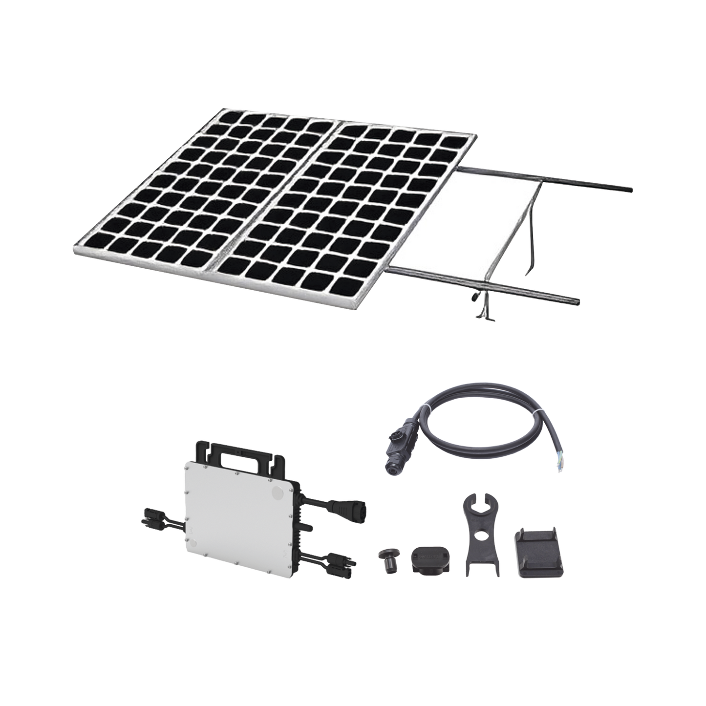 Kit Solar para InterconexiÃ³n de 1.1 KW de Potencia Pico 220Vcc con Microinversor 1KW y 2 MÃ³dulos de 550 W (Incluye Montaje )