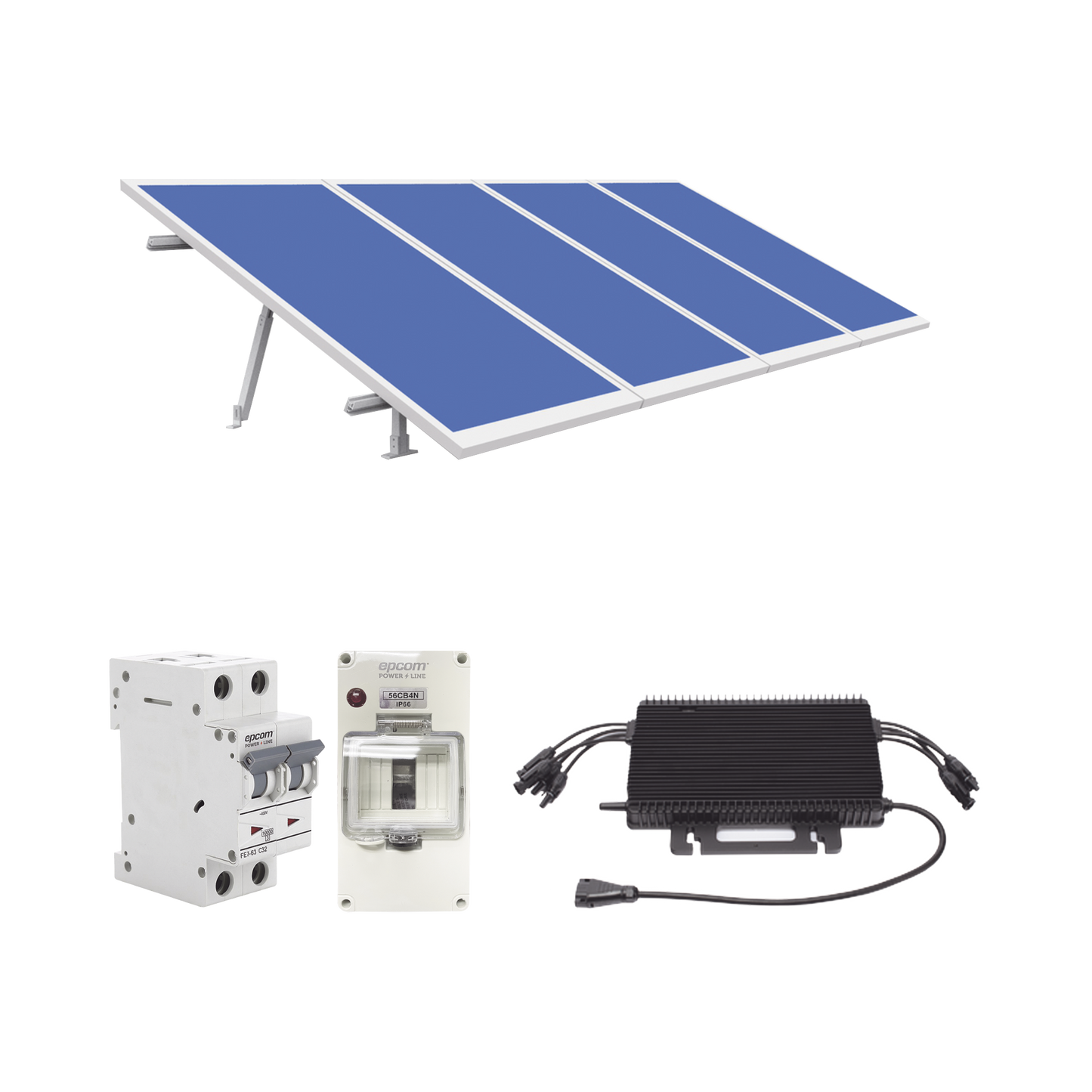 Kit Solar para InterconexiÃ³n de 1.8KW de Potencia Pico 220Vca con Microinversor y 4 MÃ³dulos de 450 W (Incluye Montaje y Protecciones).