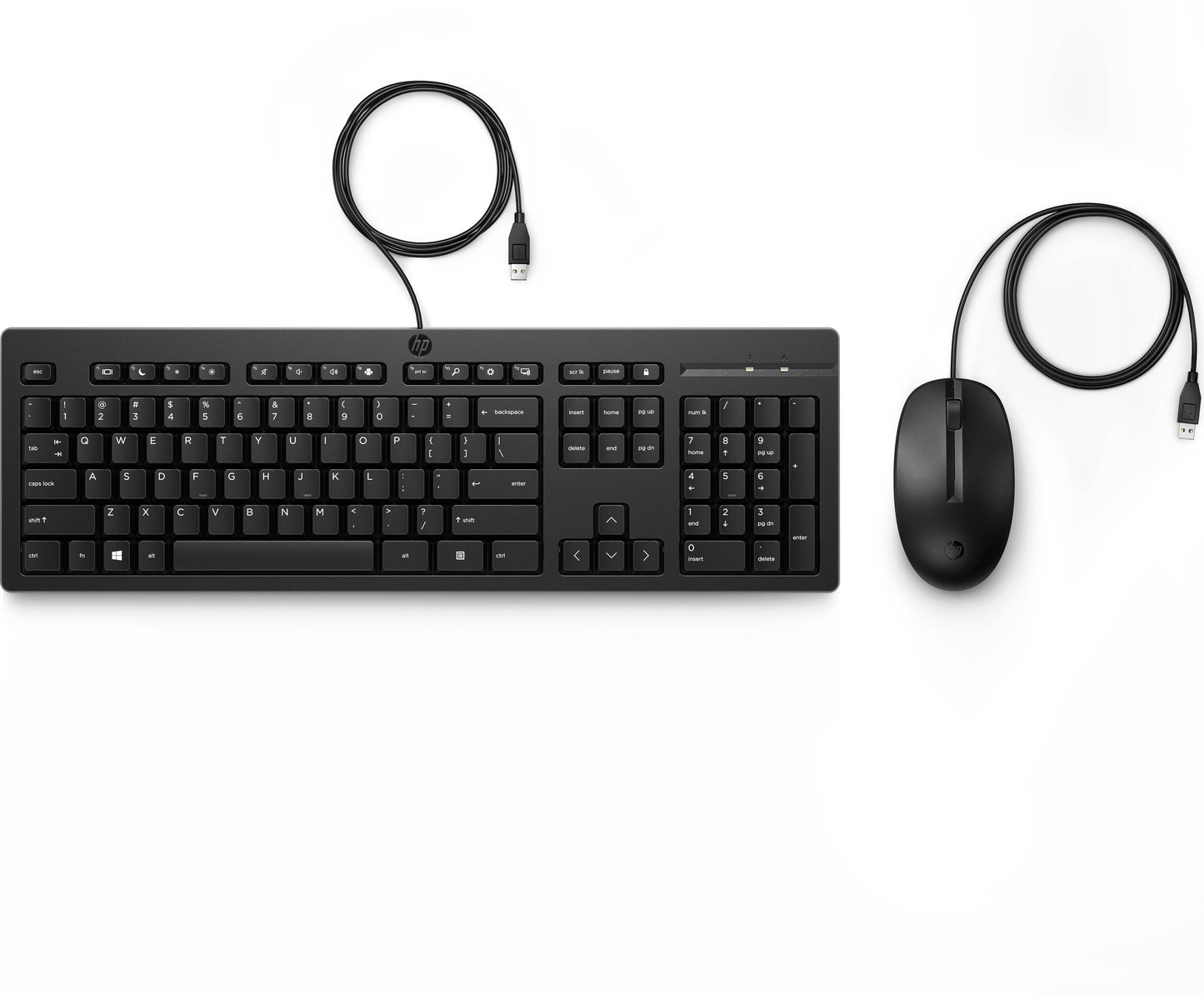 Kit de Teclado y Mouse HP 225 286J4AA, alambrico, Compatible con equipos HP con puerto USB-A disponible