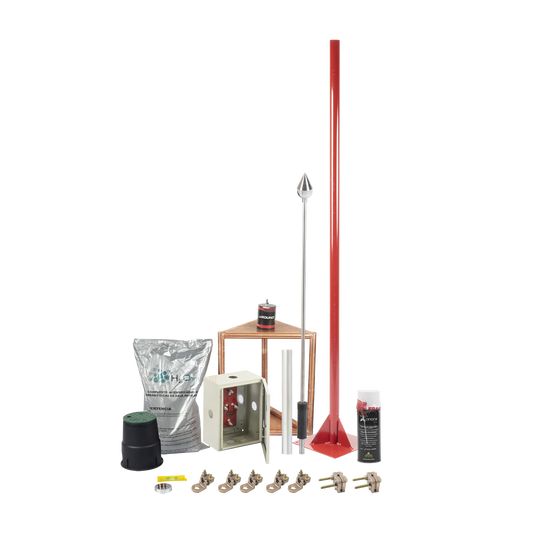 Kit Pararrayo con Accesorios para ProtecciÃ³n de DiÃ¡metro de 200m.