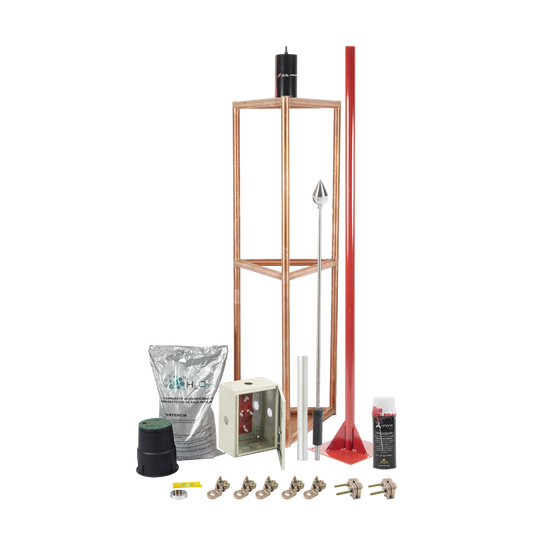Kit Pararrayo con Accesorios para ProtecciÃ³n de DiÃ¡metro de 300m.