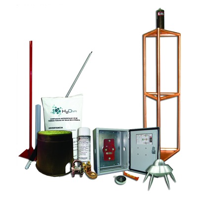 Kit Pararrayo con Accesorios para ProtecciÃ³n de DiÃ¡metro de 300m.