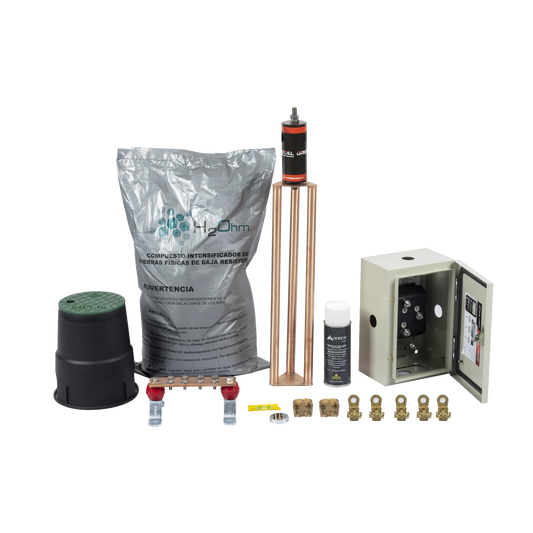 Kit de Tierra FÃ­sica modelo TG100K con Electrodo Magnetoactivo 67 x 17 cm, capacidad Max: 100 AMP