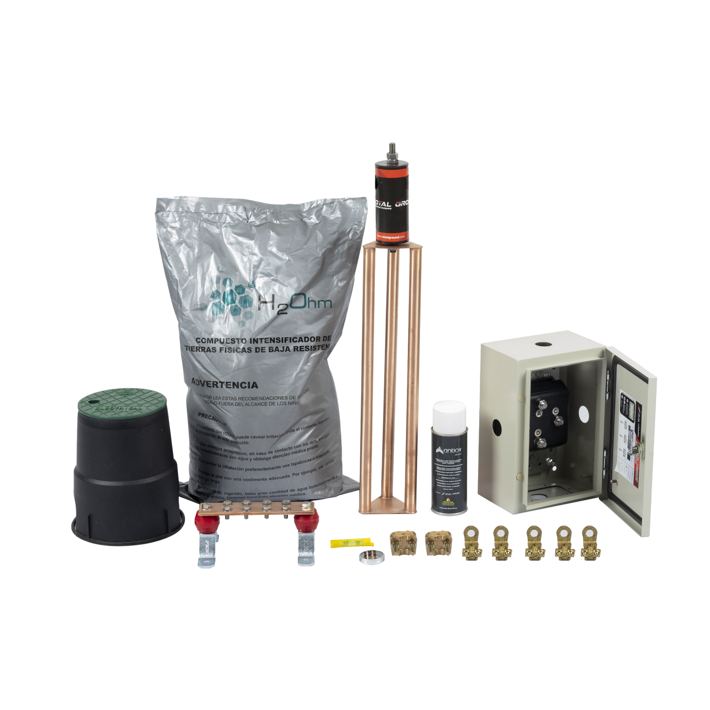 Kit de Tierra FÃ­sica Con Electrodo Magnetoactivo Capacidad Max: 400 AMP