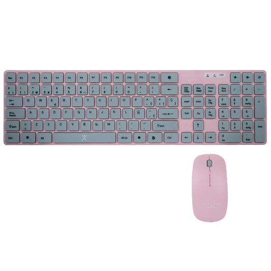 Kit inalámbrico teclado+mouse Perfect Kids Balloon Rosa PC-201069