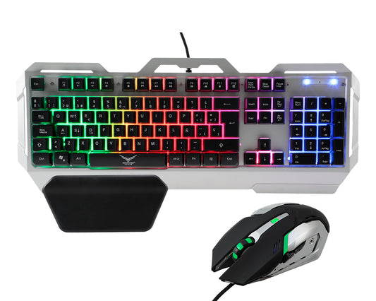 Kit de Teclado y Mouse Gaming Naceb Technology NA-0911, USB, Negro