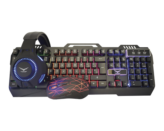 Kit Gamer Naceb Technology NA-0925, USB, Juego, Alámbrico, 2400 DPI