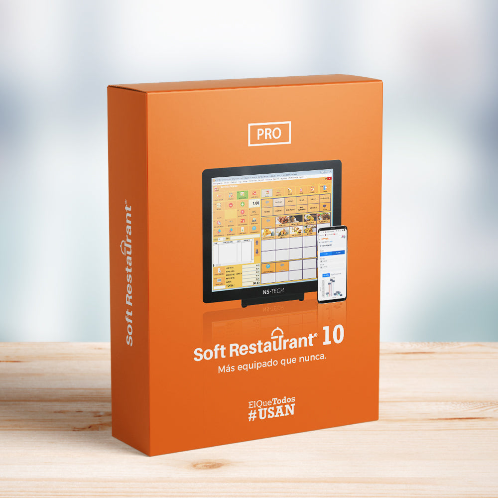 Soft Restaurant®10 Professional Renta Anual Electrónica. Licencia por establecimiento 10 nodos. EXCLUSIVO RENOVACIÓN