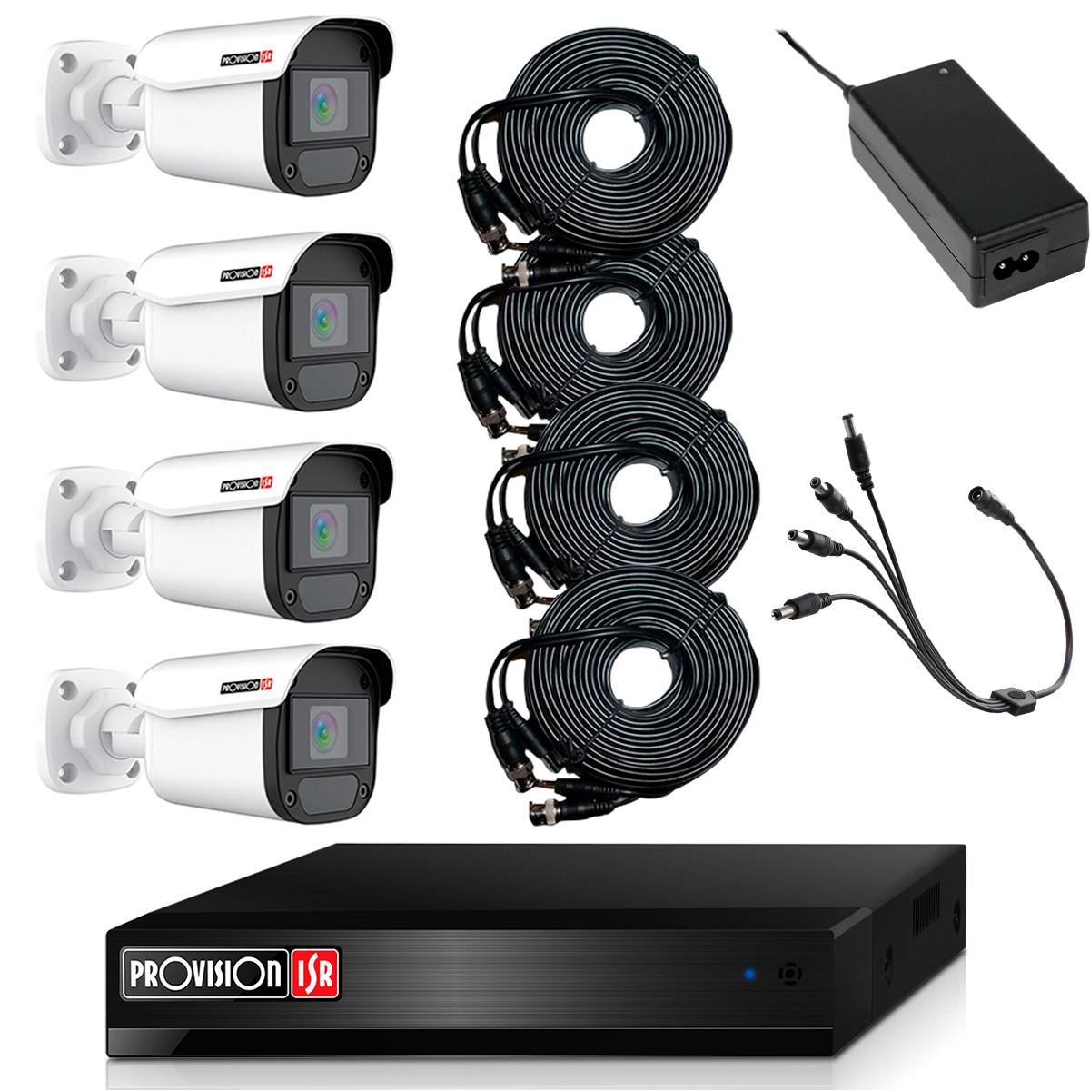 Kit de Videovigilancia PROVISION-ISR PAK4LIGHTCC2MP-28, Interior y exterior, Alámbrico, 1928 x 1088 Pixeles, 2 MP