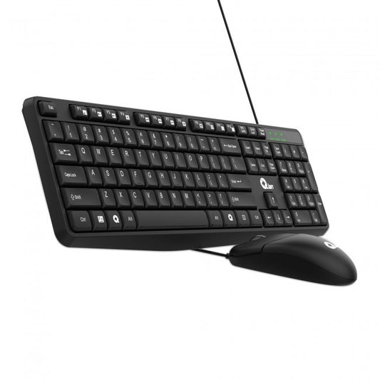 Kit de Teclado y Mouse Qian QKX-20603, Negro