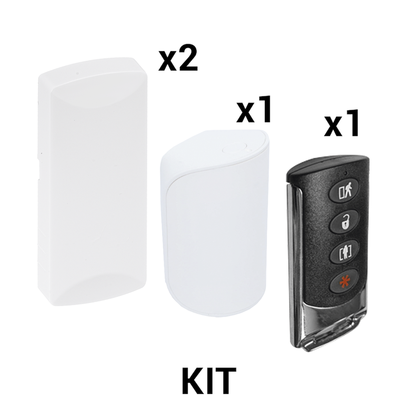 KIT BÃ¡sico Sensores InalÃ¡mbricos - Incluye 2 Contactos MagnÃ©ticos, 1 PIR y 1 Llavero - Compatibles con Honeywell y PRO4GEN2